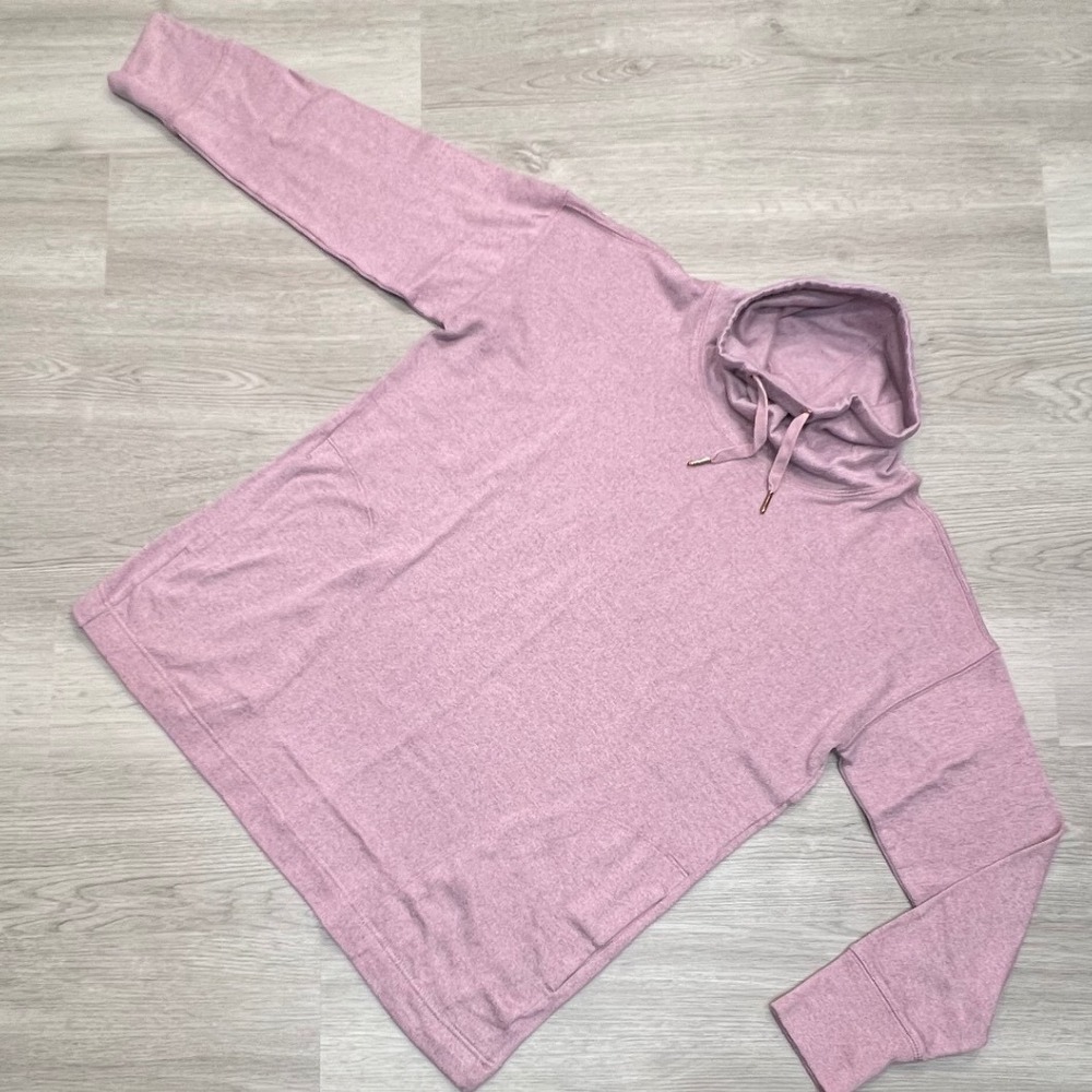 Old Navy Active Pink Heathered Cowl Neck Pullover Sweatshirt Womens‎ Size L Top